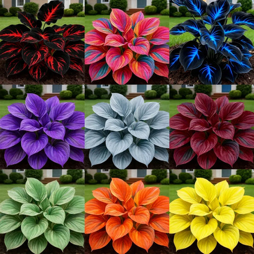 Rare Multicolor Hosta Seeds + Free 100g Organic Potmix